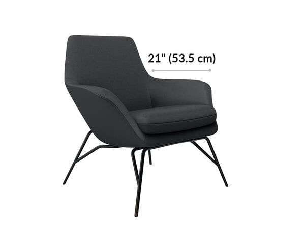 arm chair arm rest is 21 inches long