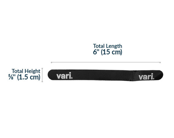 Hook and loop cable wrap is a total length of 6 inches