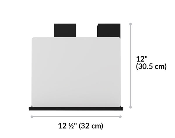 quickflex cube marker board is twelve and a half inches wide and nine and three quarter inches tall