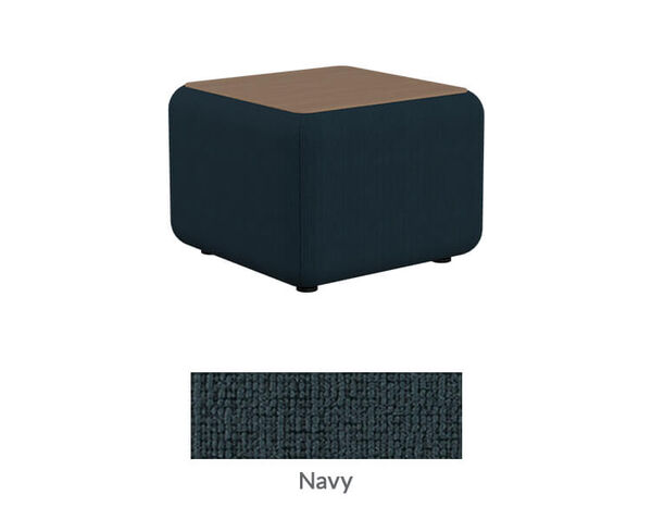 haven hard top ottoman with navy color swatch below