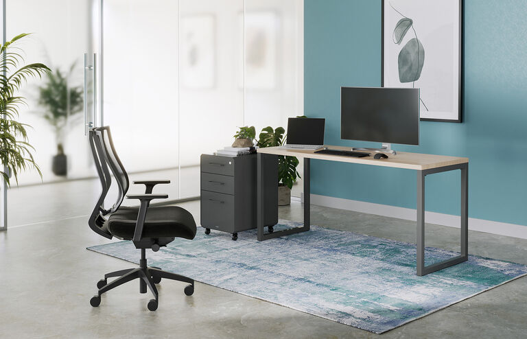 Office with Vari table 60 by 24