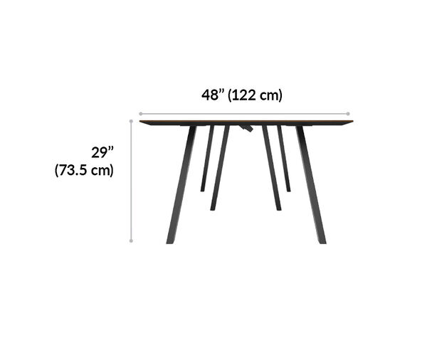 executive conference table is 29" high from floor to table top