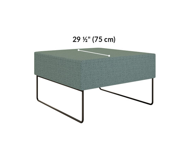 sectional ottoman depth is 29 and a quarter inches
