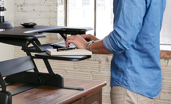 professional standing and working 