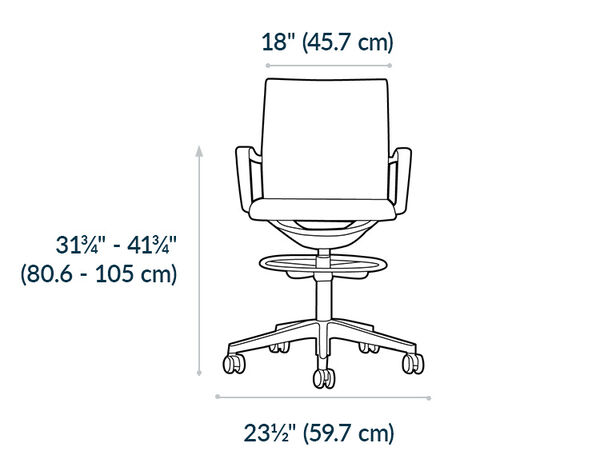 chair depth is twenty four and three fourths deep