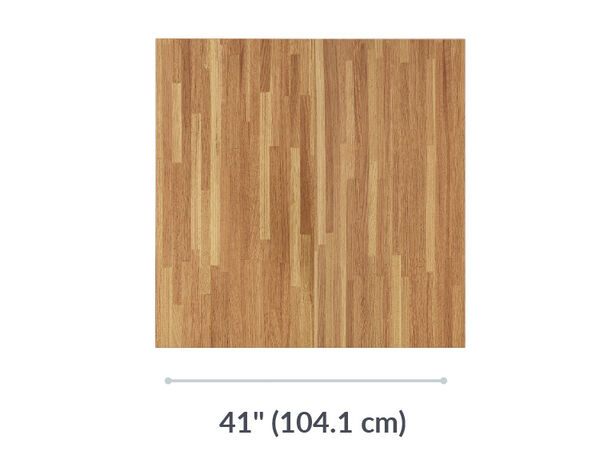 the standing square table top is forty one inches long