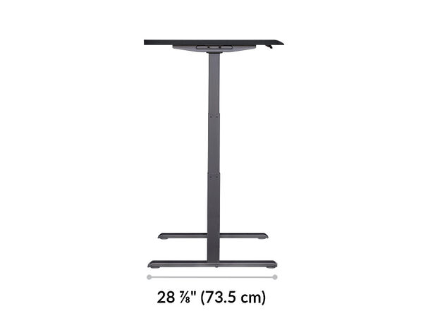 The base of the Electric Standing Desk ComfortEdge&trade; 60x30 Black is 28.88 inches deep