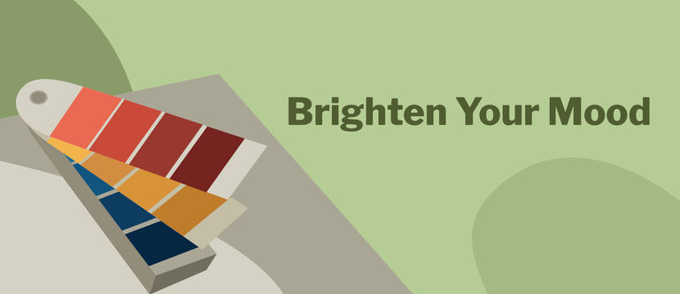 paint strips illustrated to represent a way to brighten your mood 