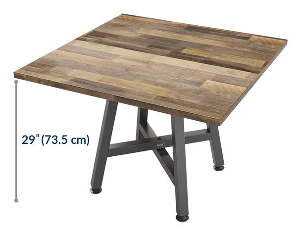 round table is 29 inches tall