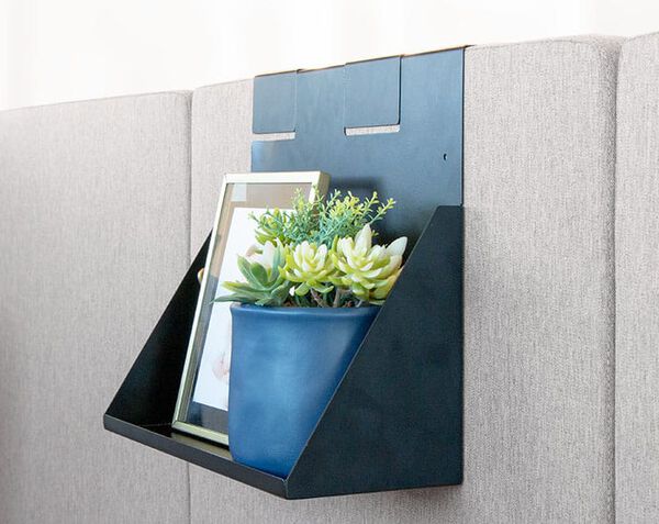 handing desk shelf on a quickflex cube wall