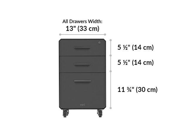 drawers are 13 inches wide