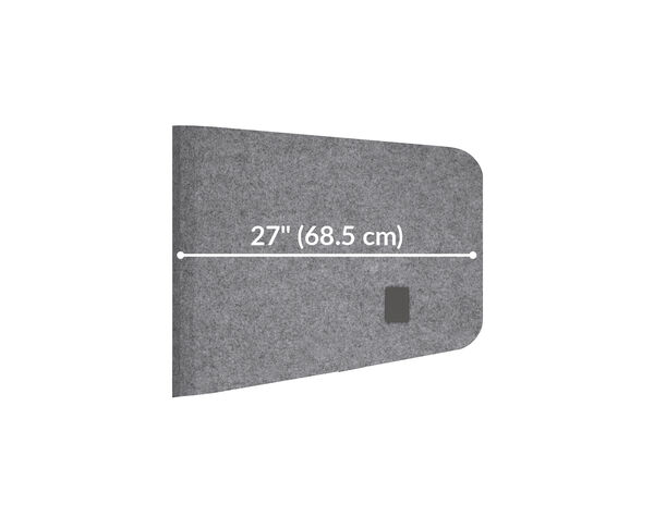 felt privacy desk surround is 27 inches wide on the side panel