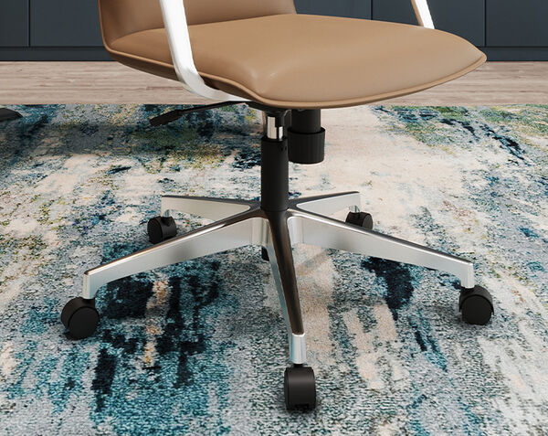 high back conference chair on a rug