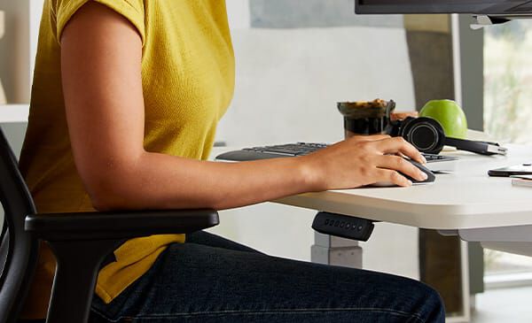 professional seated and working 