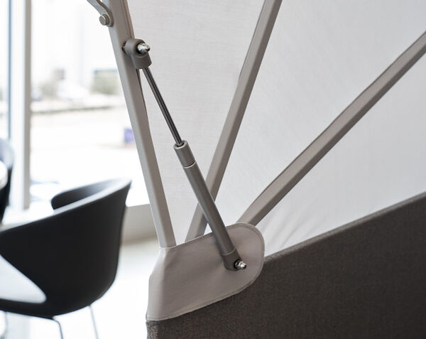 VariFocus&trade; Canopy retracted open with air-lift piston clearly displayed