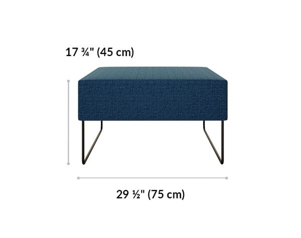 sectional ottoman is 31 inches tall and 29 and a half inches wide