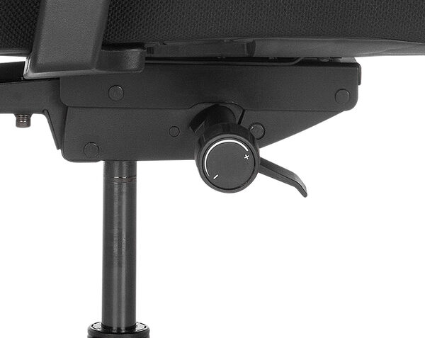 Adjustable Vari task chair with headrest showing adjustment mechanism