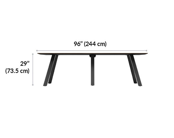 vari conference table in 29 inches tall from the ground to the table top