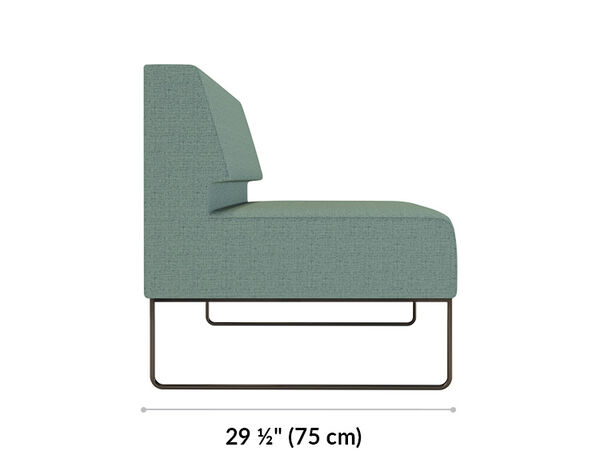 armless seat is 29 and a half inches wide