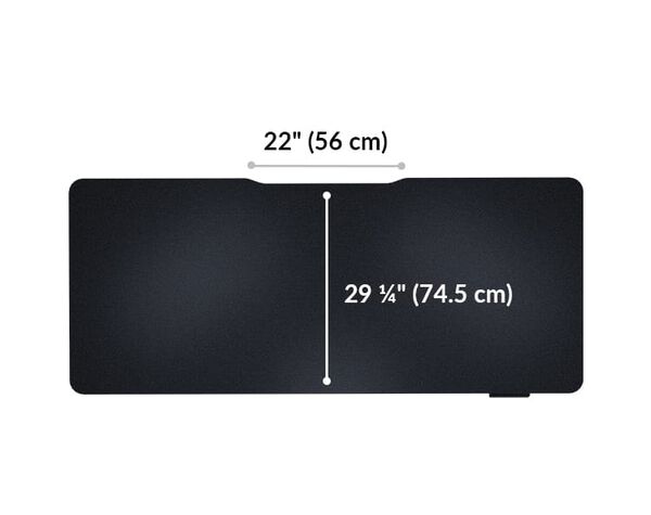 The surface of the Electric Standing Desk 72x30 Black top is 29.25 inches deep