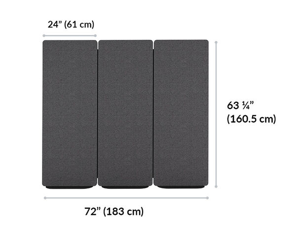 privacy screen is 63 1/4 inches tall