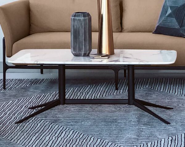 contemporary coffee table on white background