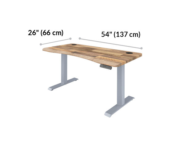 ergo electric Standing Desk fifty four by twenty six fifty four inches wide and twenty six inches deep