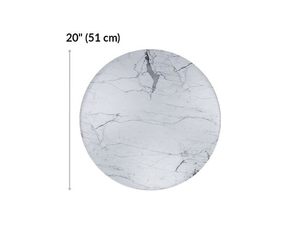 small nesting table has a 20 inch diameter