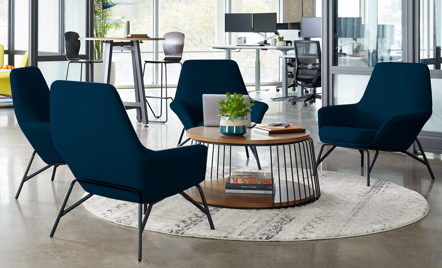 coffee table in office setting 