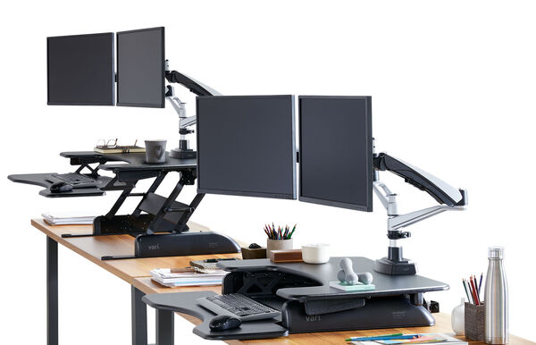 two desk with converters on each desk