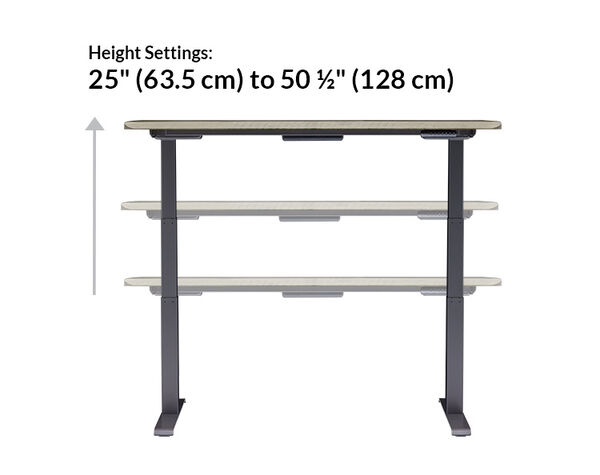 driftwood top finish with slate legs front view with specs