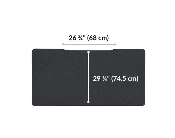 The surface of the Electric Standing Desk 60x30 Black top is 29.25 inches deep
