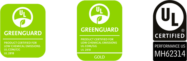 Greenguard, Greenguard Gold, UL logos