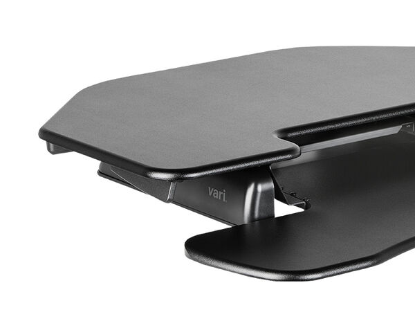 VariDesk Cube Corner in seated position 