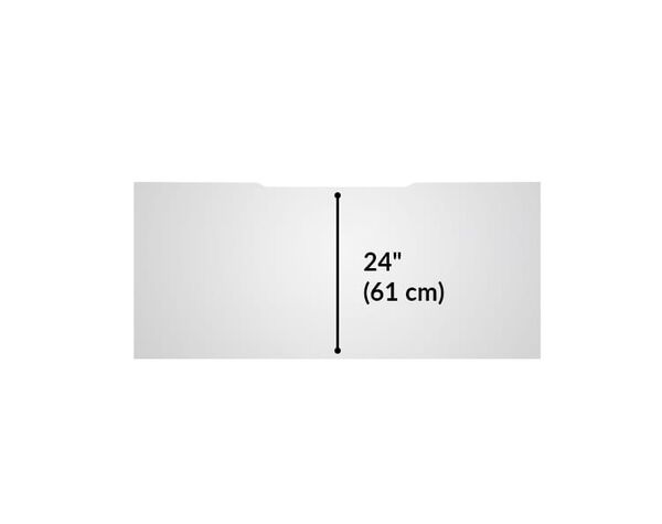 white vari table 60 by 24 desk length 24 inches