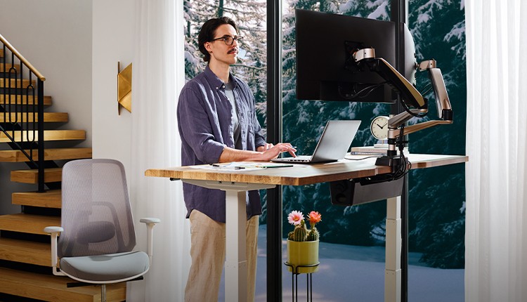 professionals at home office seated at desk