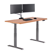 Electric Standing Desk 60x30 with ComfortEdge™ butcher block