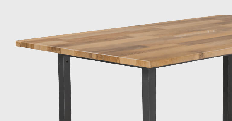 Vari Table 60W Computer Desk, Butcher Block/Slate