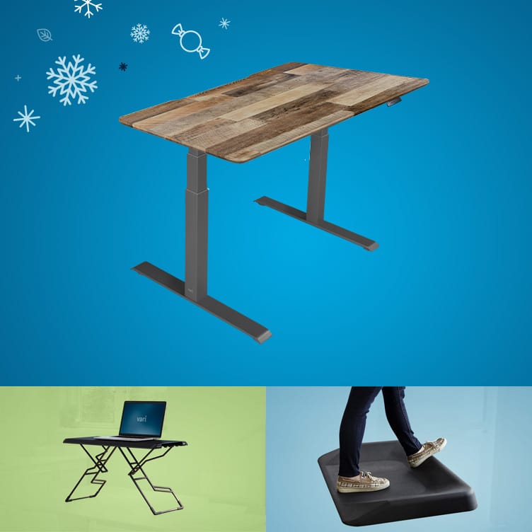 holiday sale products shown on colorful backgrounds