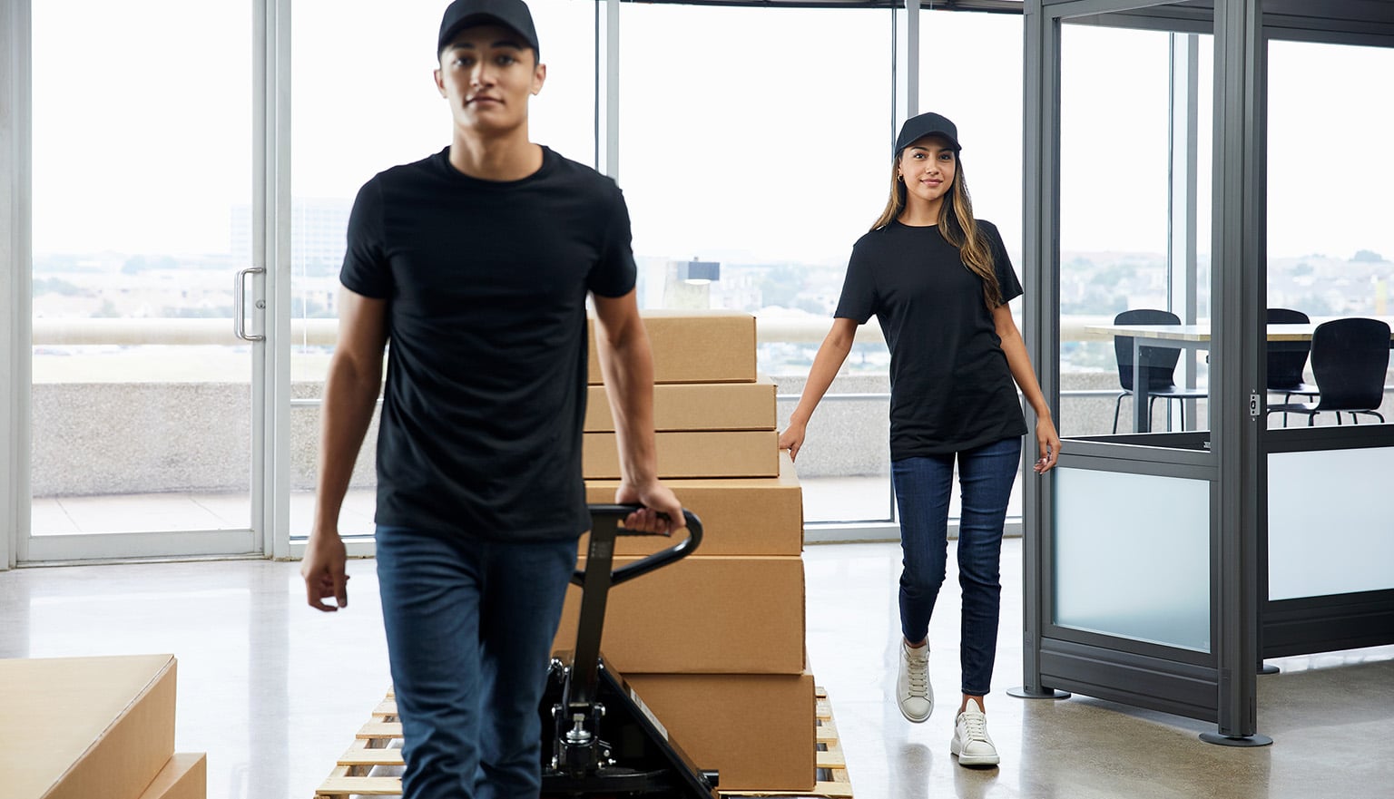 vari install team delivers office furniture