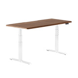 Electric Standing Desk 72x30 with ComfortEdge™ walnut and  white
