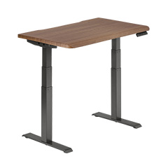 Electric Standing Desk 40x26 with ComfortEdge™ walnut
