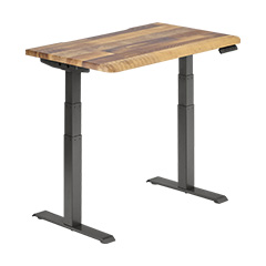 Electric Standing Desk 40x26 with ComfortEdge™ reclaimed wood