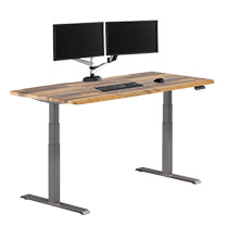 Electric Standing Desk 72x30 with ComfortEdge™ reclaimed wood