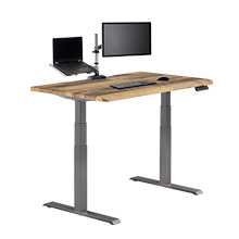 Electric Standing Desk 48x30 with ComfortEdge™ reclaimed wood