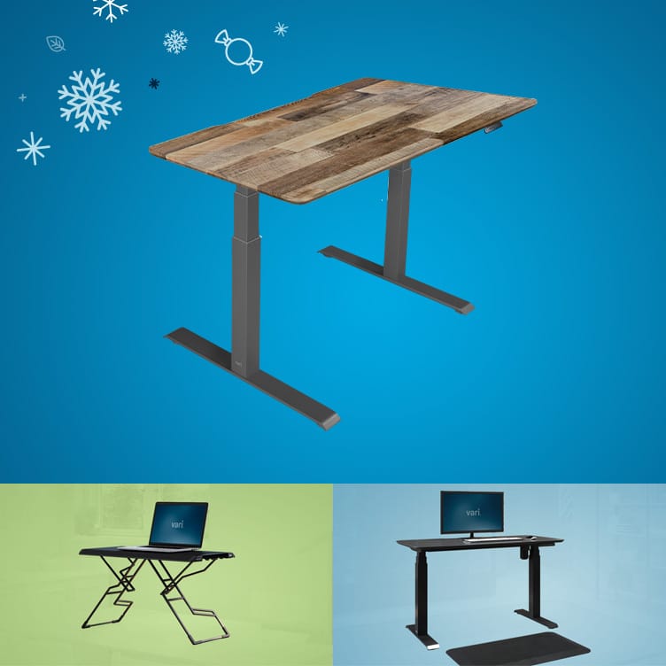 holiday sale products shown on colorful backgrounds