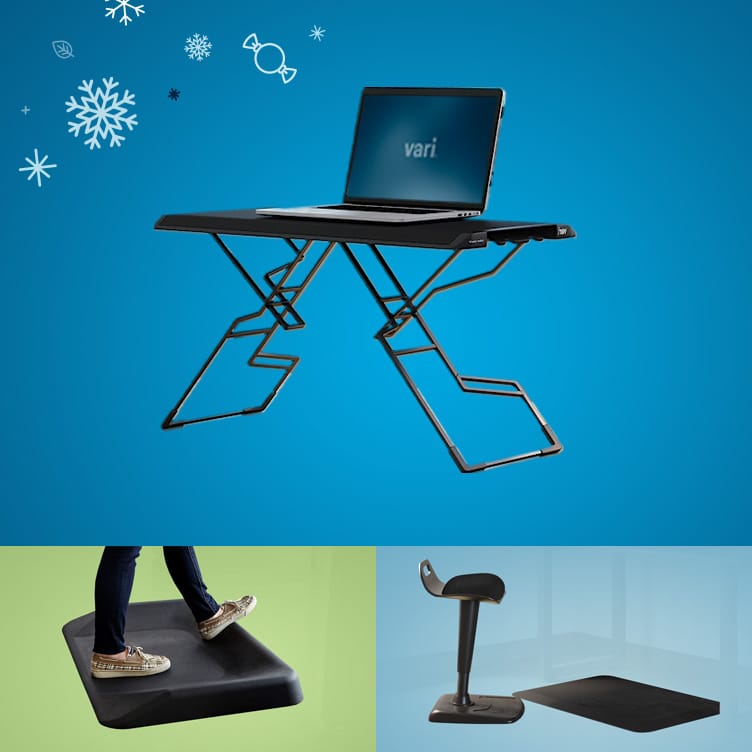 holiday sale products shown on colorful backgrounds