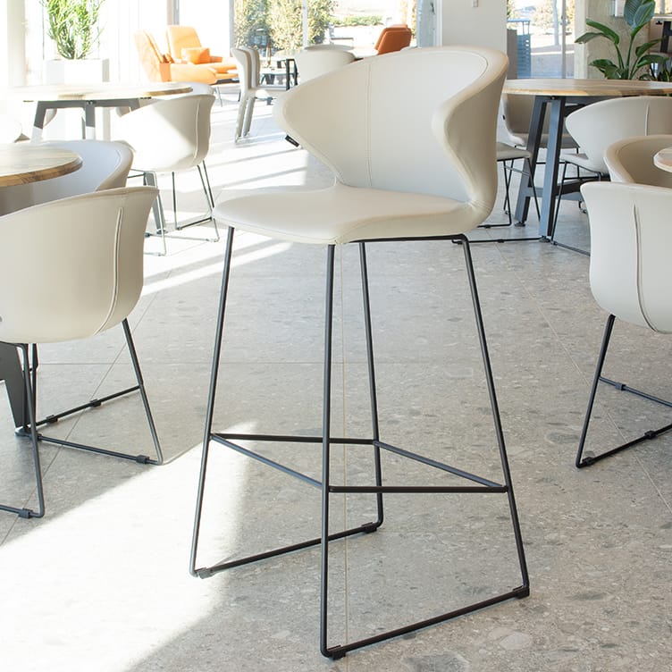 tall cafe chair in office breakroom
