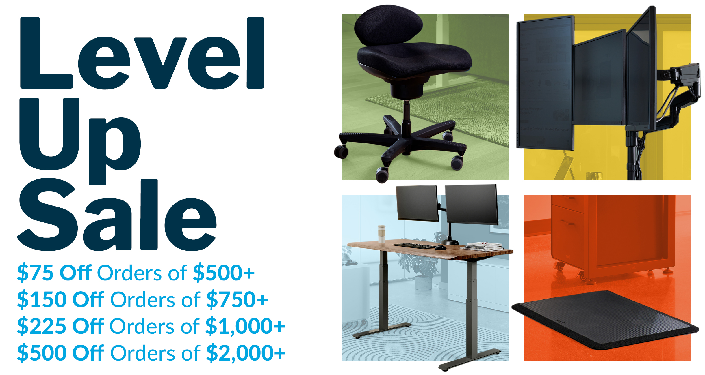 one hundred and fifty dollars off orders of seven hundred and fifty dollars two hundred and fifty dollars off orders of one thousand dollars five hundred dollars off order of two thousand dollars
