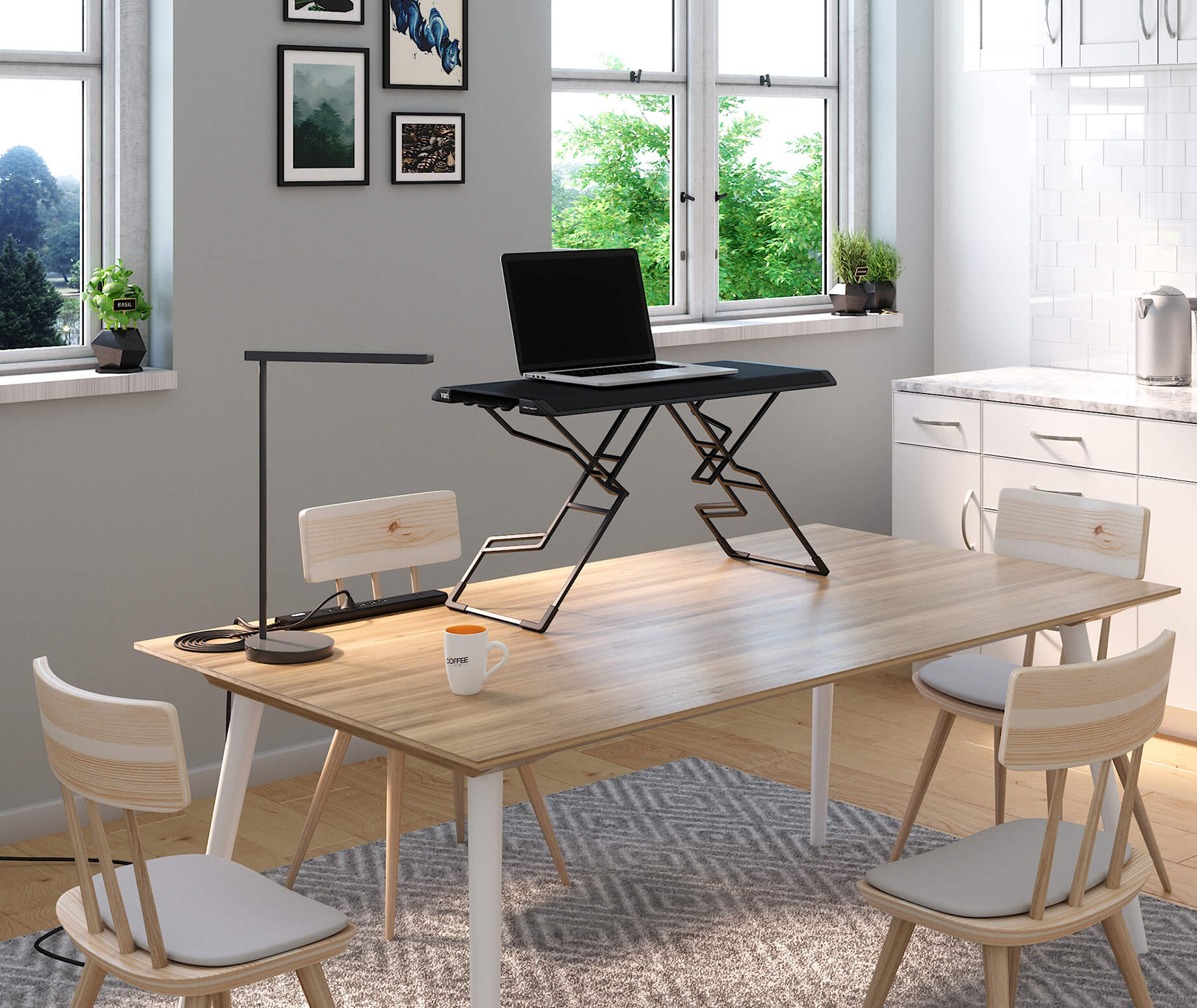 vari work from home setups in home office
